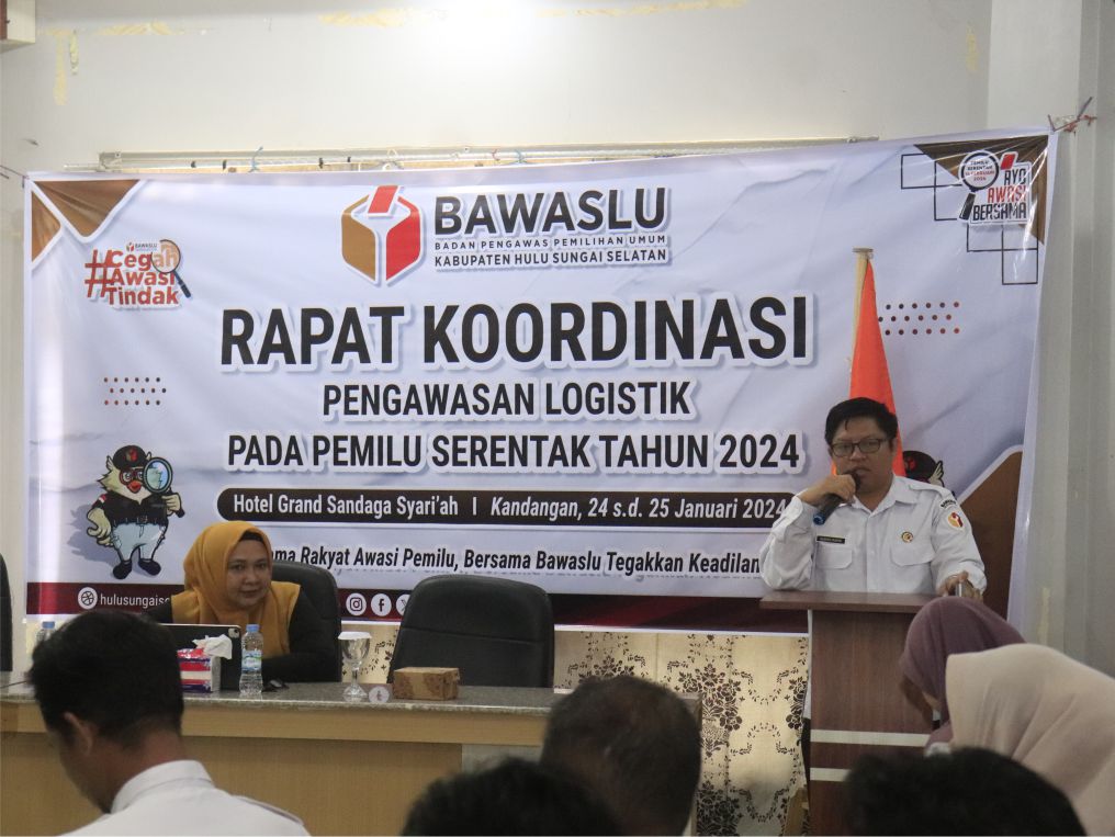 Bawaslu HSS Tekankan Agar Pengawasan Logistik Pemilu 2024 Tepat Jenis, Jumlah, Kualitas, Waktu dan Tepat Sasaran.