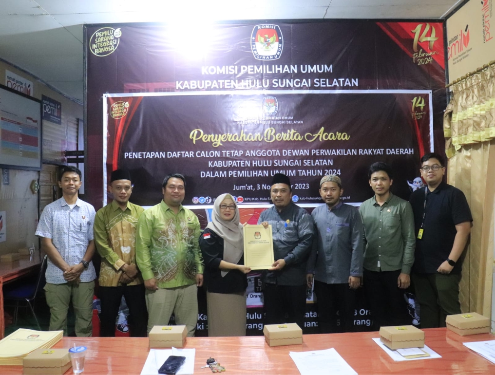 292 Daftar Calon Tetap Anggota DPRD HSS Telah Ditetapkan oleh KPU HSS