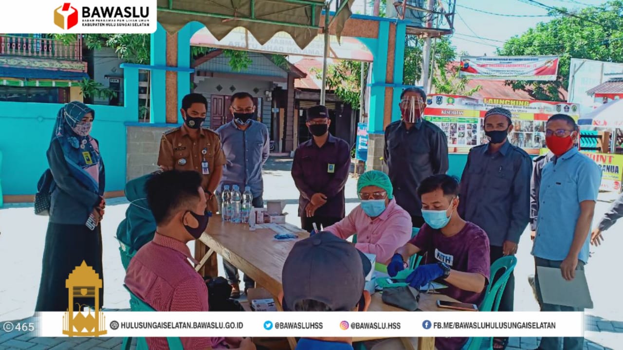 Bawaslu HSS Awasi Rapid Tes PPDP