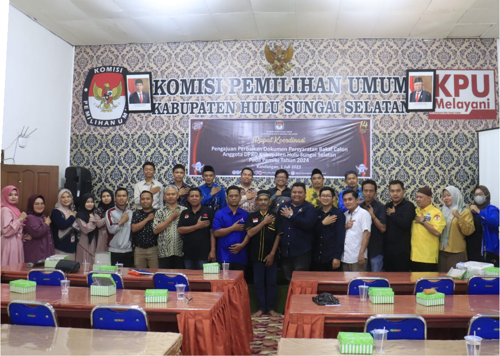 Bawaslu HSS Hadiri Rapat Koordinasi Pengajuan Perbaikan Dokumen Persyaratan Bakal Calon Anggota DPRD HSS.