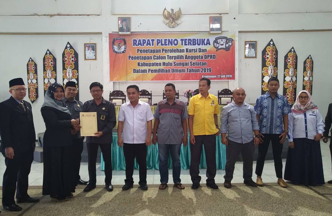 Penetapan Perolehan Kursi dan Calon Terpilih Anggota DPRD Kab. HSS