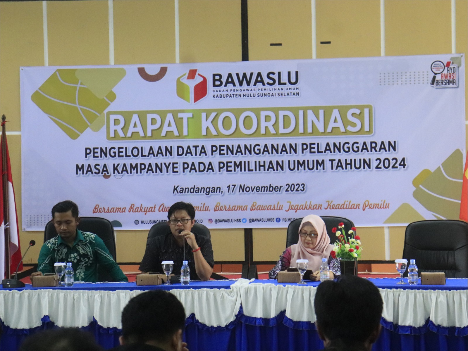 Bawaslu HSS Gelar Rakor Pengelolaan Data Penanganan Pelanggaran Masa Kampanye