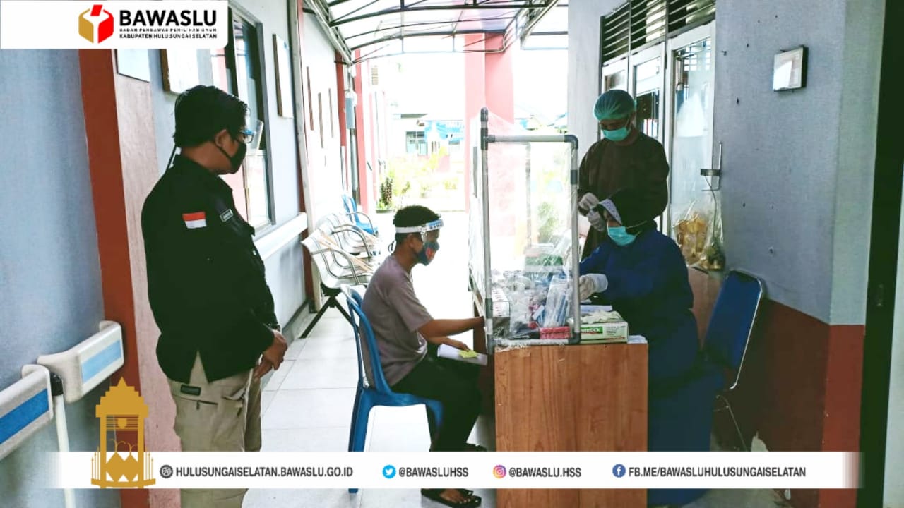 Hadapi Coklit, Bawaslu HSS Laksanakan Rapid Test