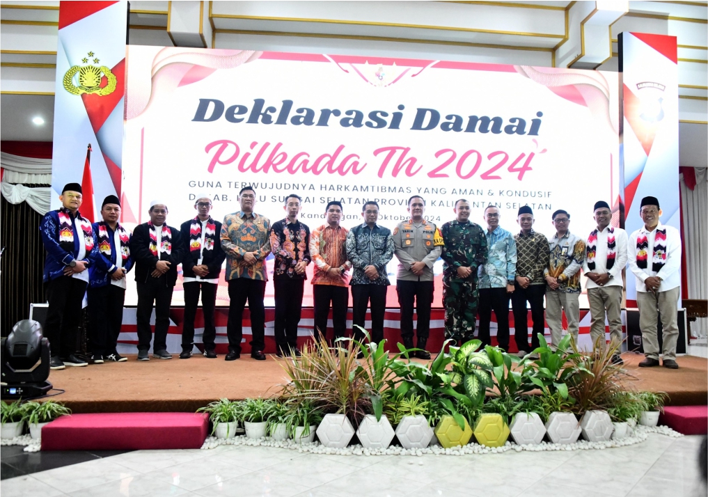 Deklarasi Damai Pilkada 2024 untuk Wujudkan Pemilu yang Aman dan Kondusif.