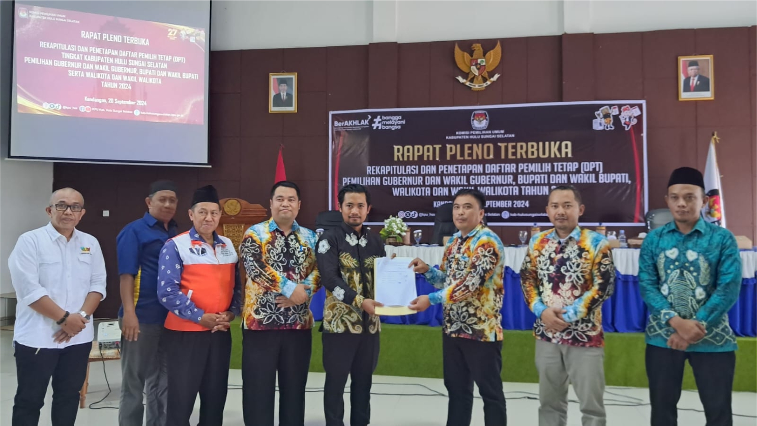 DPT Pemilihan Kepala Daerah Kabupaten HSS Ditetapkan, Bawaslu Berikan Masukan