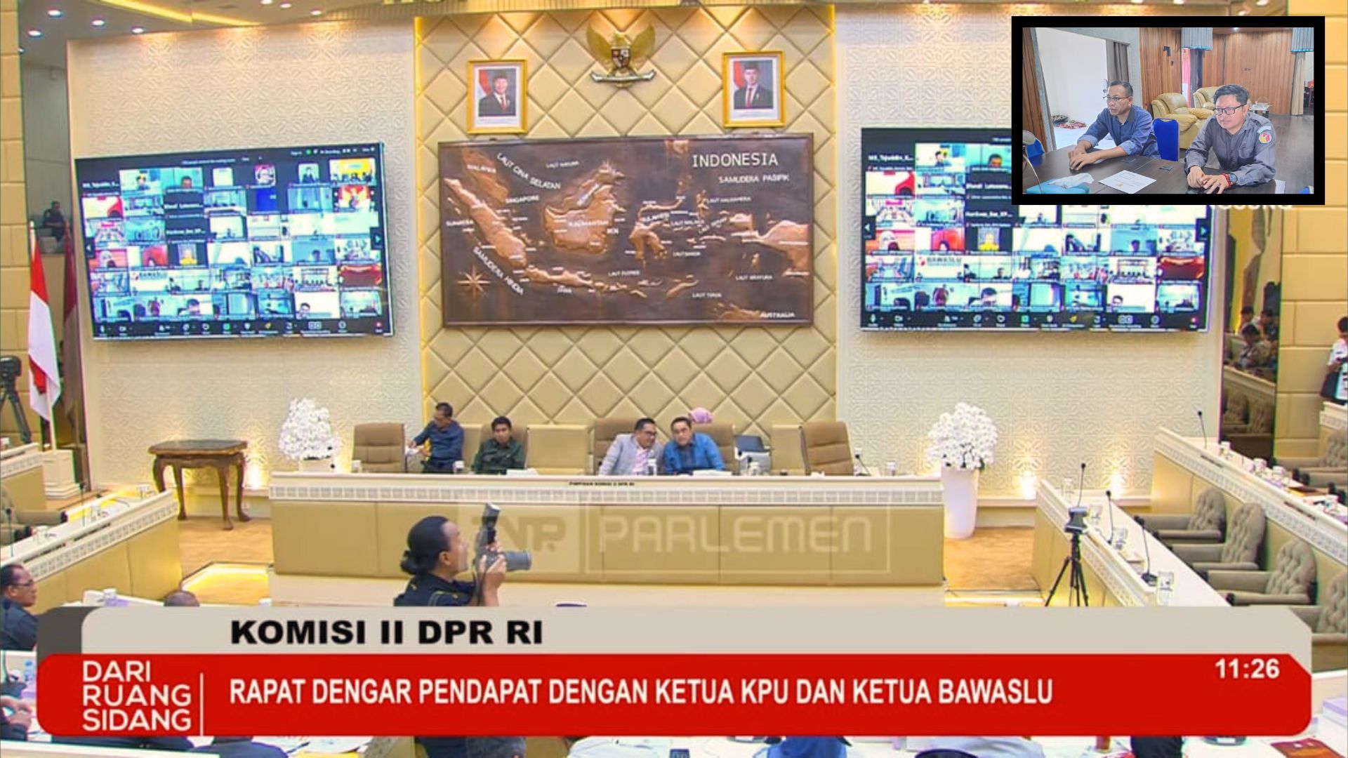 Bawaslu HSS Ikuti RDP Komisi II DPR RI Bersama KPU & Bawaslu RI Secara Daring