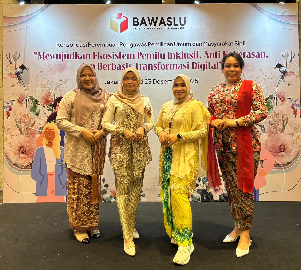 Penguatan Peran Perempuan Pengawas Pemilu, Bawaslu HSS Ikuti Konsolidasi Nasional