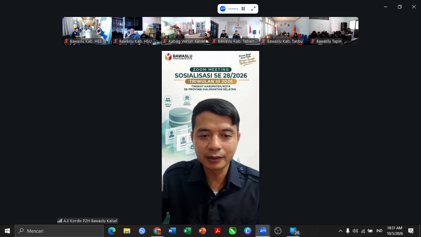 Bawaslu HSS Dalami Petunjuk Teknis Pelaporan Pengawasan Partisipatif