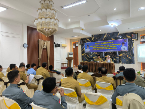 Perkuat Sinergi Politik Daerah, Bawaslu HSS Hadiri Kegiatan Kesbangpol