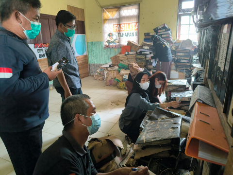 Arsip Terdampak Banjir Didata, Bawaslu HSS Kembali Identifikasi Kondisi Berkas