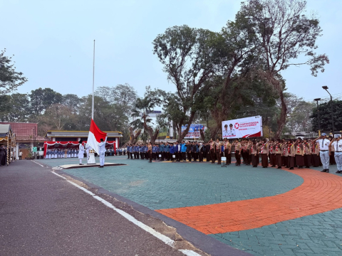 Ketua Bawaslu HSS Hadiri Apel Hari Sumpah Pemuda ke-98 Bersama Pemkab HSS