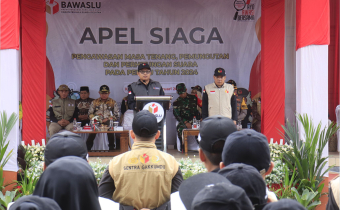 Siap Sukseskan Pemilu 2024, Bawaslu HSS Gelar Apel Siaga Pengawasan Pemilu