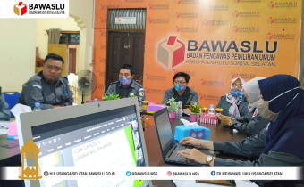 DIMULAINYA COKLIT DATA PEMILIH, BAWASLU HSS LAKSANAKAN RAPAT DARING