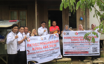 Bawaslu HSS kembali melaksanakan Patroli Pengawasan Kawal Hak Pilih di Kecamatan Kandangan.