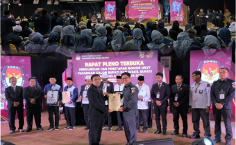 KPU Tetapkan Nomor Urut Paslon Bupati dan Wakil Bupati HSS