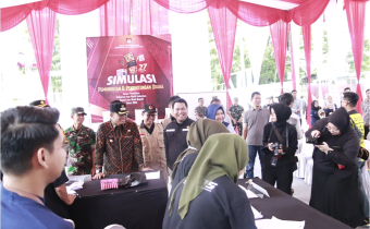 Bawaslu HSS Hadiri Simulasi Pemungutan dan Penghitungan Suara Pemilihan Tahun 2024