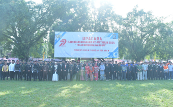 Bawaslu HSS Hadiri Peringatan Hari Ulang Tahun (HUT) Bhayangkara Ke-79