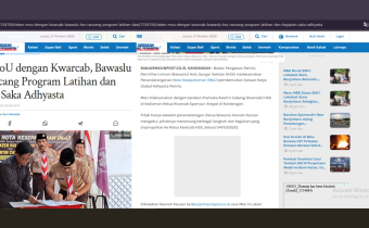 Teken MoU dengan Kwarcab, Bawaslu HSS Rancang Program Latihan dan Kegiatan Saka Adhyasta